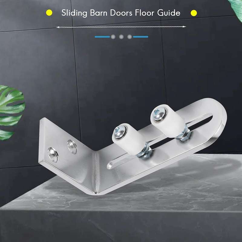 Floor Guide for Bottom Of Sliding Barn Doors Adjustable Wall Mount Stay Roller Guide