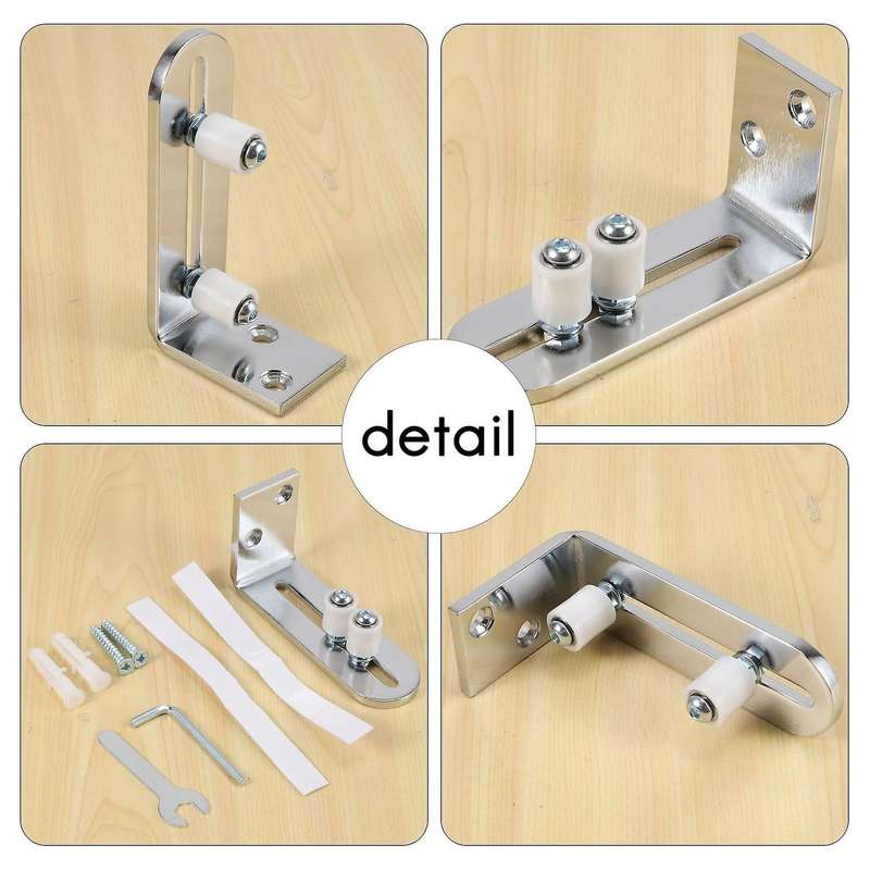 Floor Guide for Bottom Of Sliding Barn Doors Adjustable Wall Mount Stay Roller Guide