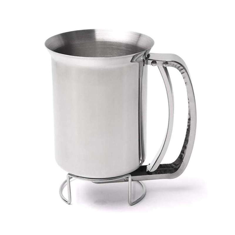 Flour Dispenser,flour Batter Dispenser Stainless Steel Baking Tool Batter Mixer Batter Funnel for Ho
