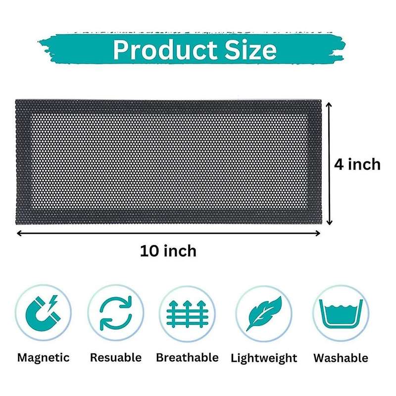 Floor Vent Hoods 6-Pack - 4x10Inch Magnetic Vent Register Filter - Washable Mesh Screen Covers for H