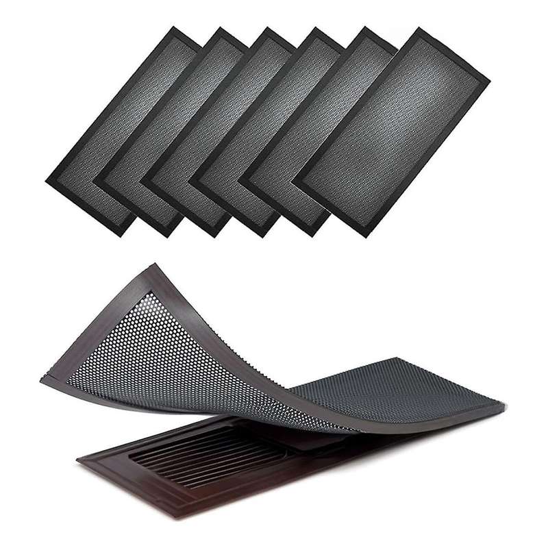Floor Vent Hoods 6-Pack - 4x10Inch Magnetic Vent Register Filter - Washable Mesh Screen Covers for H