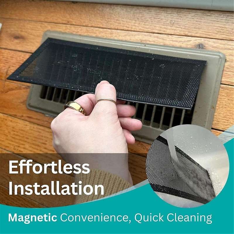 Floor Vent Hoods 6-Pack - 4x10Inch Magnetic Vent Register Filter - Washable Mesh Screen Covers for H