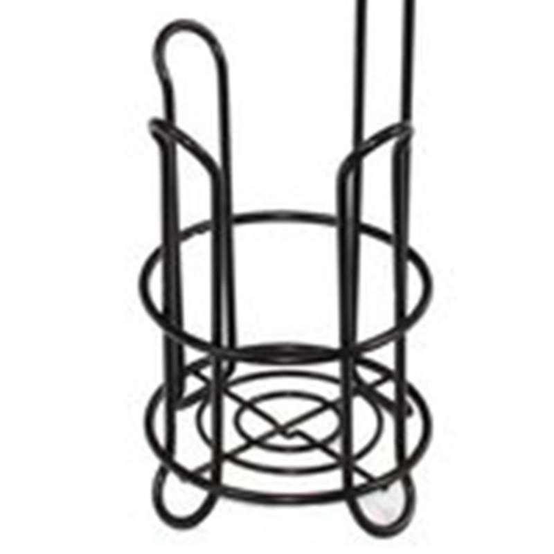 Floor Standing Metal Paper Roll Towel Holder Stand Organizer Toilet Paper Rack Vertical Storage Bas