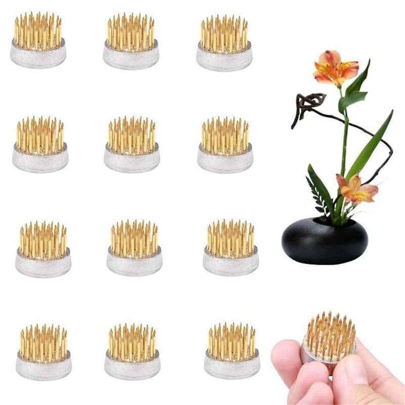 Flower Frogs for Arrangements Holder Flower Frog Brass Pin Frog for Classroom Teaching, Home, Office