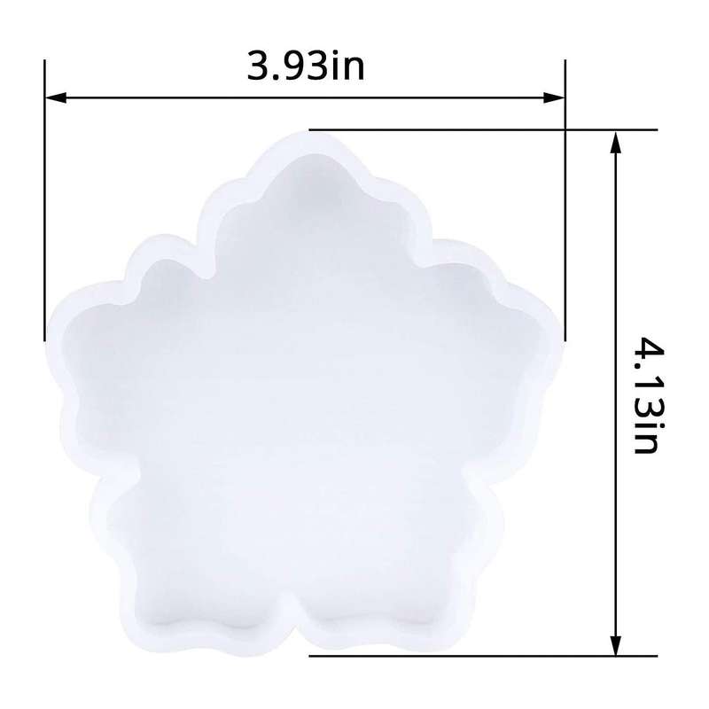 Flower Coaster Resin ,4PCS Silicone Epoxy Coaster Mold for Making Faux Slices,Candle Holder,DIY Home