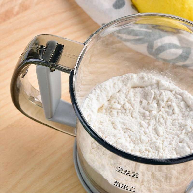 Flour Sifter, Fine Mesh Baking Sifter Cup Semi Automatic Handheld Flour Shaker Sugar Sifter