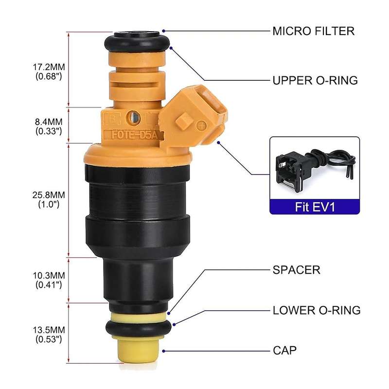 Flow Matched 0280150943 Fuel Injectors for 4.6 5.0 5.4 5.8 E-150 E-250