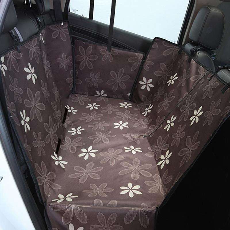 Flower Print Dog Car Back Seats Cover Pet Waterproof Car Oxford High Quality Cushion Protector