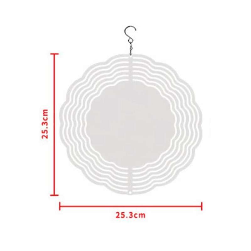 Flower-Shaped Dimensional Rotating Wind Chime Garden Decoration Sublimation Blank Double-Sided DIY