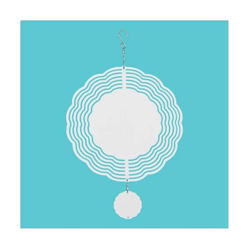 Flower-Shaped Dimensional Rotating Wind Chime Garden Decoration Sublimation Blank Double-Sided DIY