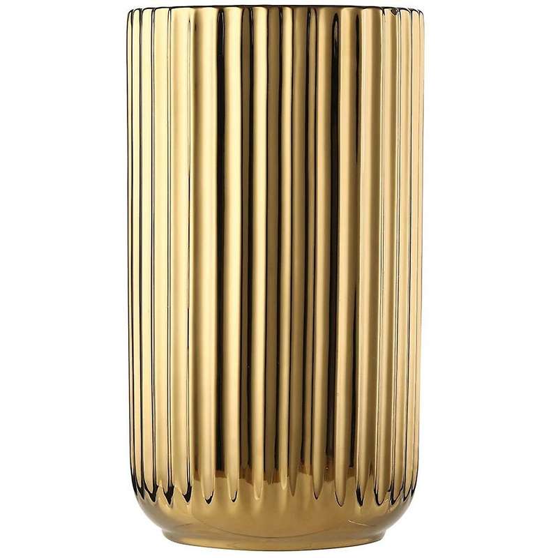 Flower Vase, Ceramic Innovative Pattern Vase,Gold Plated Vase,Hand-Plated Made Vase,Decor Vase for H