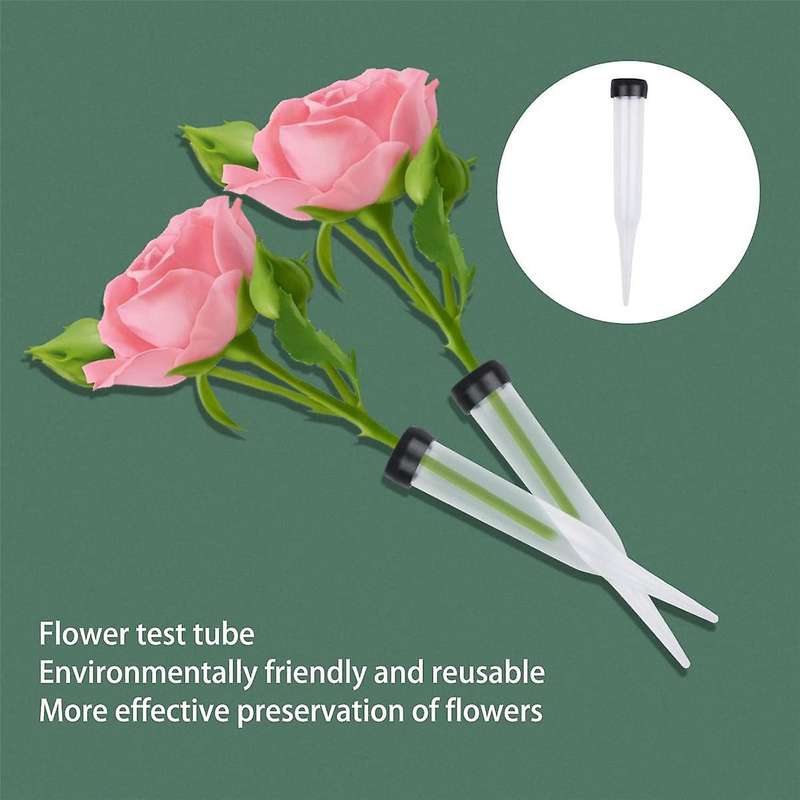 Flower Tubes Pack of 50 Plastic Flower Tubes, Transparent Water Tube for Flowers, Reusable Flowers,