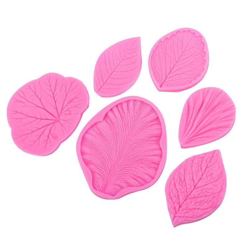 Flower Silicone Vein Mold Set, Fondant Flower Vein Mold, Rose Leaf Tulip Orchid Mold, Cake Decoratio