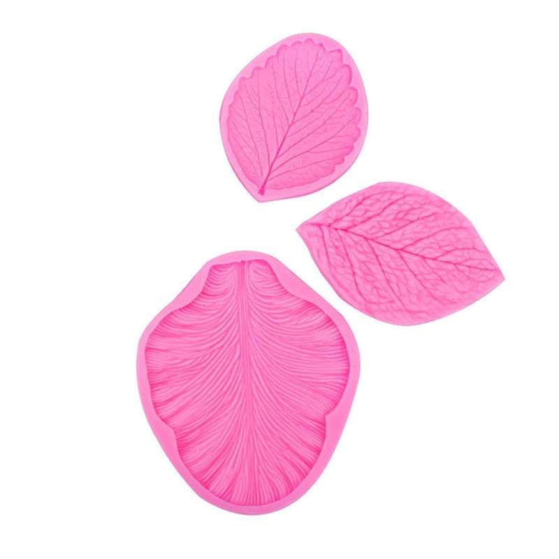 Flower Silicone Vein Mold Set, Fondant Flower Vein Mold, Rose Leaf Tulip Orchid Mold, Cake Decoratio