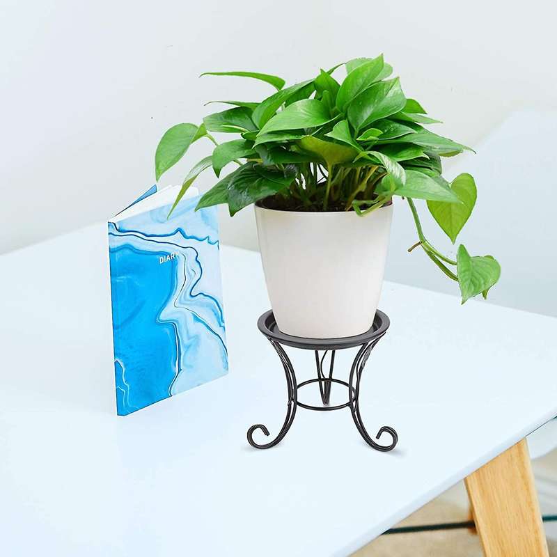 Flower Stool Metal Flower Stand,European Style Stool Balcony Floor Garden Flower Pot Planter Holder