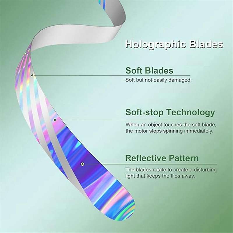 Fly Fans for Tables, Effective Fly Repellent Fan with Soft Blades Keeps Flies , Portable Fly Fan for