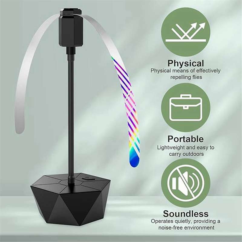 Fly Fans for Tables, Effective Fly Repellent Fan with Soft Blades Keeps Flies , Portable Fly Fan for