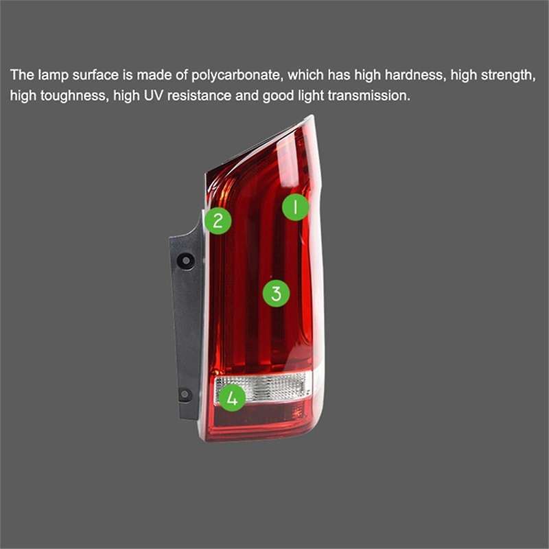 Flowing Left Rear LED Brake Taillight Assly A4478200064 for W447 Metris V-Class 2014-2020 Dynamic Tu