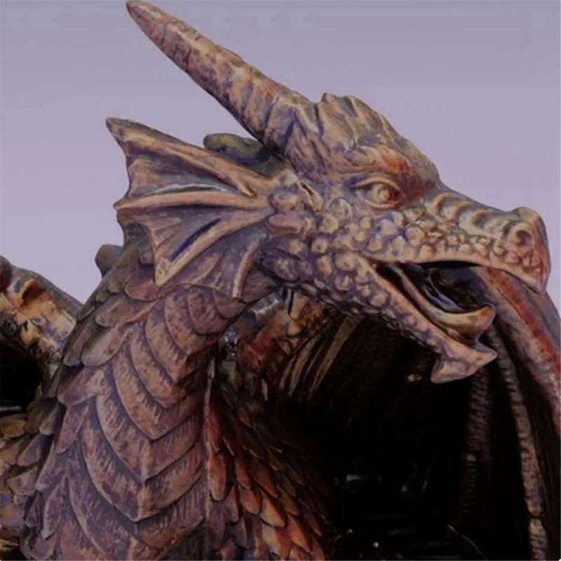 Flying Dragon Skull Statue Statues Figurine Halloween Ornaments Cool Apartment Bedside Table Decorat