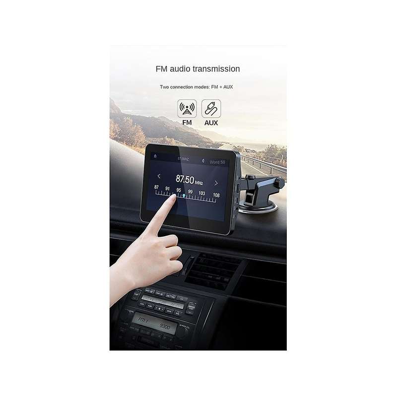 Fm Transmitter Aux Car Mp5 Player Wireless Wifi Touch Screen for Carplay Android with Rearview Camer