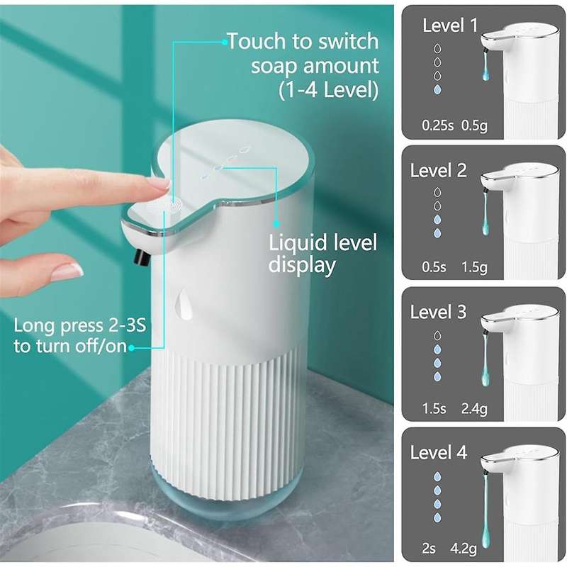 Foam Automatic Soap Dispenser Touchless Adjustable Soap Dispenser Soap Dispenser for Kitchen Sink Ba
