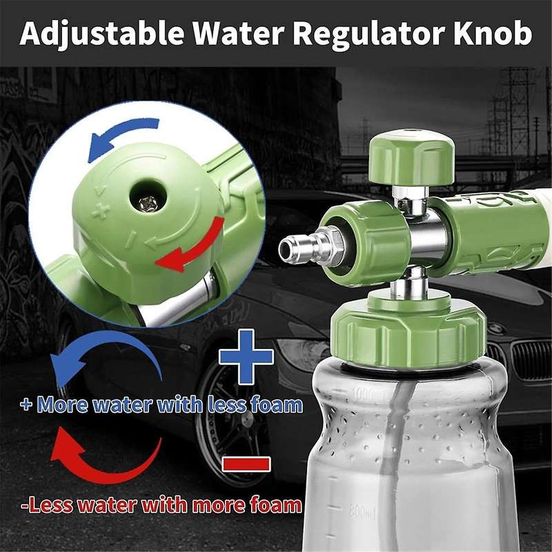 Foam Cannon with Double Tip Attachment,Adjustable Pressure Washer Foam,5 Power Washer Sprayer Nozzle