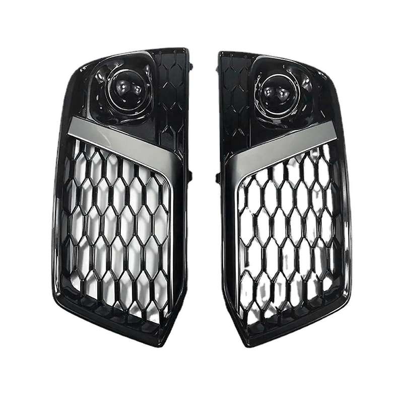 Fog Lamp Frame Honeycomb Grille Air Outlet Grille Front Bumper Grille Automotive for Q5 Q5l 2018-202