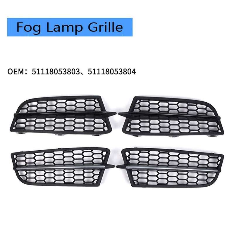 Fog Lamp Grille Anti-collision Tough L/r Front Bumper Fog Light Grille for 1 Series F20 F21m 2011-2