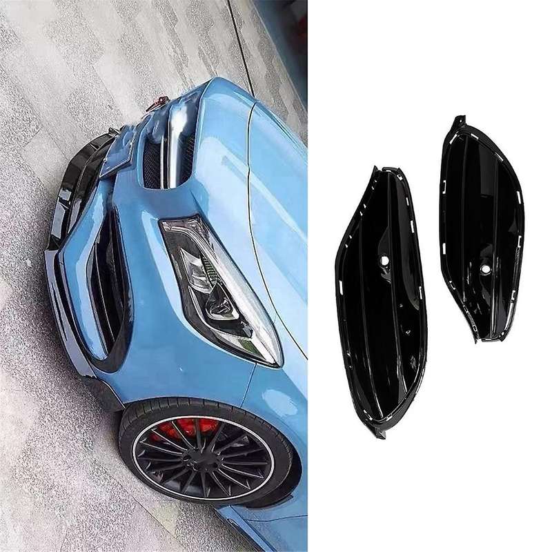 Fog Light Cover Front Bumper Grille Fog Light Grille for Cla Class W117 Sports Edition 2017-2019