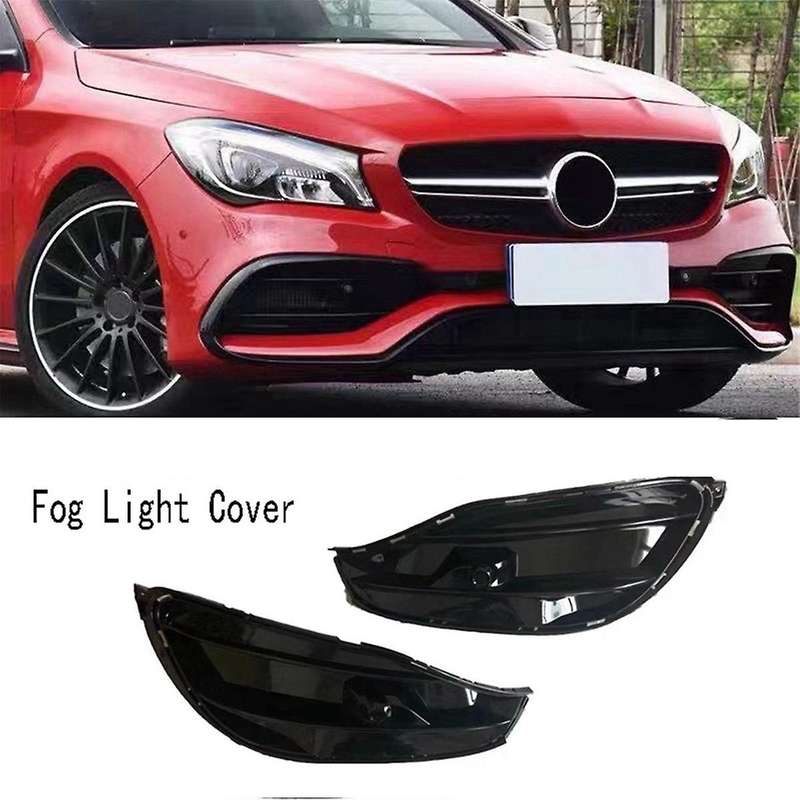 Fog Light Cover Front Bumper Grille Fog Light Grille for Cla Class W117 Sports Edition 2017-2019