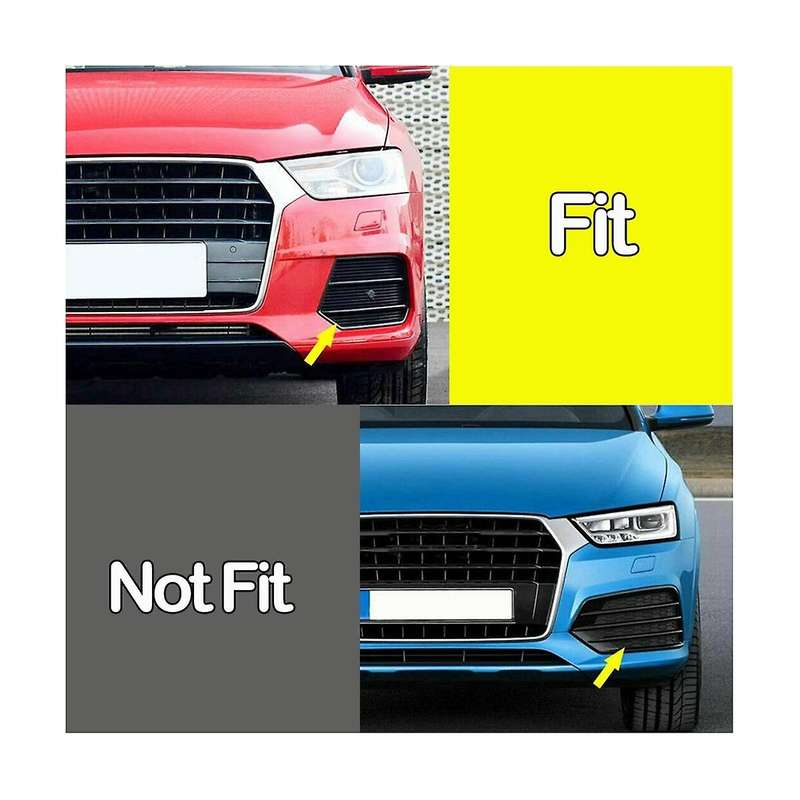 Fog Light Cover Fog Light Frame Honeycomb Grille Lower Grille Fog Light Grille Car for Q3 2016-2018