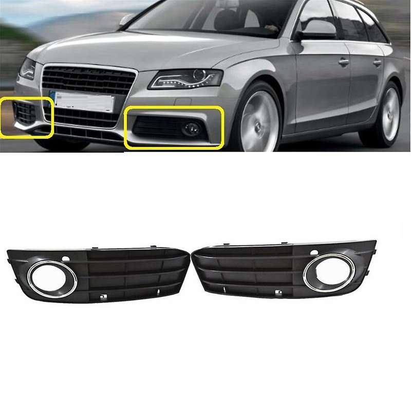 Fog Light Frame Lamp Trim Grill Cover Under Front Bumper for A4 B8 A4l 2009-2012 8kd807681 8kd807682
