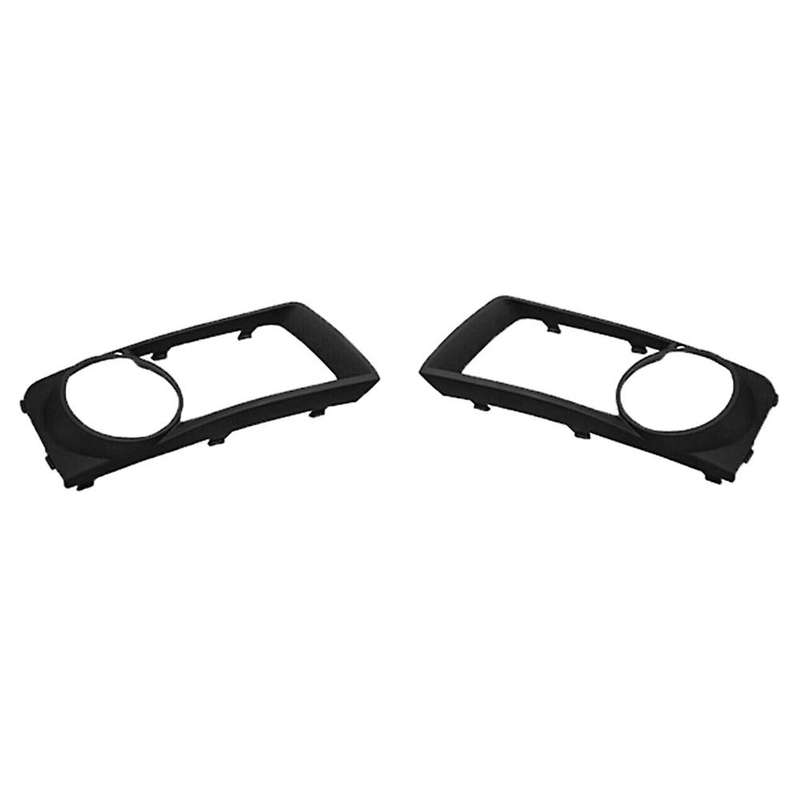 Fog Light Trim Cover Black Set 51117325725 + 51117325726 for X6 E71 From 2012.04- 2014
