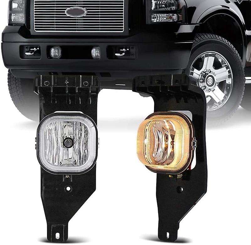 Fog Lights Assembly Kit Fit for 2005 2006 2007 F250 F350 F450 F550 Super Duty, Replacement Fog Lamp