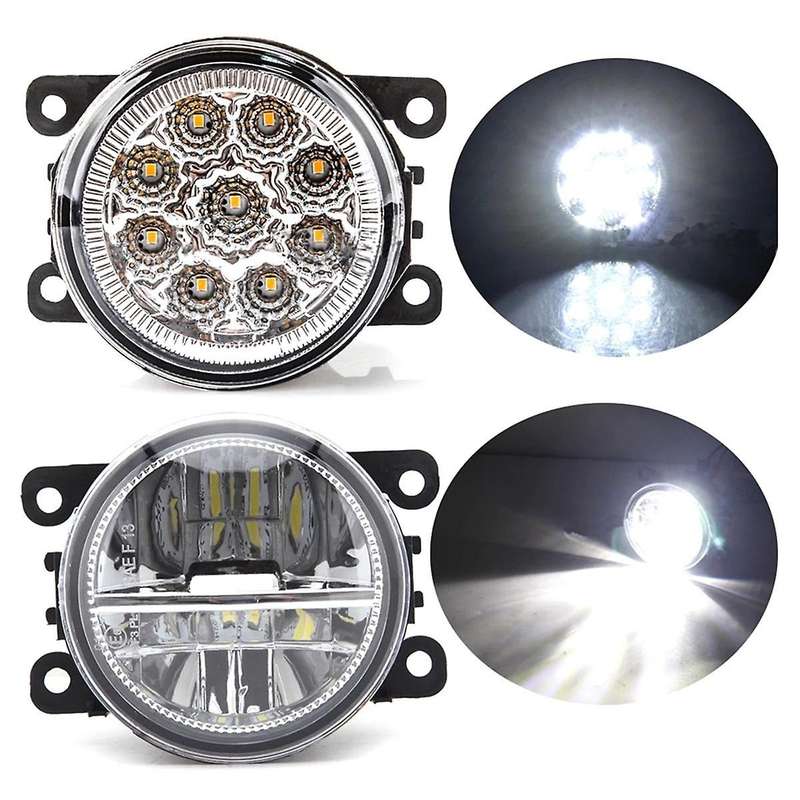 Fog Lights for Focus Mk2 2009-2011 Halogen Headlight Fog Lamp Cover Grille Chrome Bezel Harness Kit