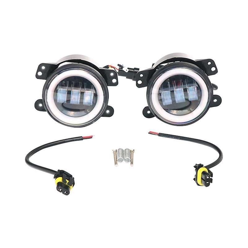 Fog Lights Assembly for Land 4 LR2 2010-2016 Angel Eye Head Light LED Daytime Running Light