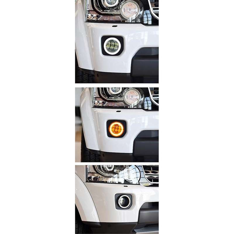 Fog Lights Assembly for Land 4 LR2 2010-2016 Angel Eye Head Light LED Daytime Running Light