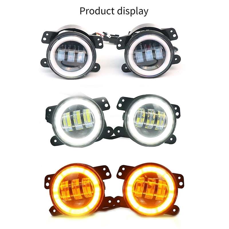 Fog Lights Assembly for 4 LR2 2010-2016 Angel Eye Head Light LED Daytime Running Light