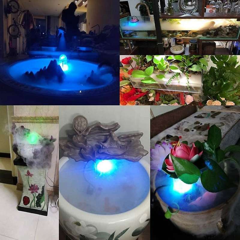 Fogger Generator,12 LED Lighting Pond Fog Maker Machine Mist Maker Fog Machine Humidifier Landscape