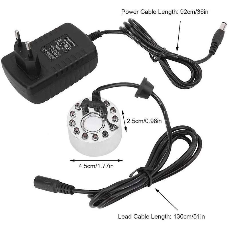 Fogger Generator,12 LED Lighting Pond Fog Maker Machine Mist Maker Fog Machine Humidifier Landscape