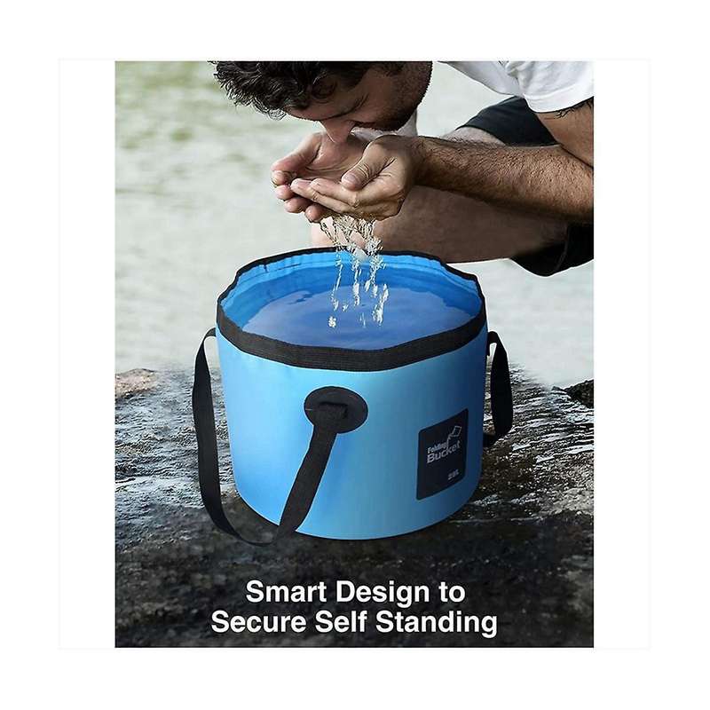 Foldable Bucket with Handle Portable Outdoor Basin Fishing Bucket Folding Bucket Camping Hiking 20l