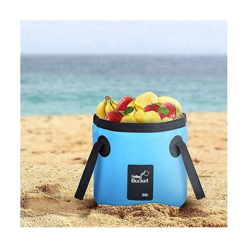 Foldable Bucket with Handle Portable Outdoor Basin Fishing Bucket Folding Bucket Camping Hiking 20l