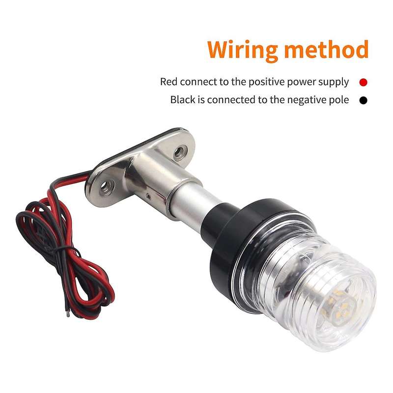 Fold Down LED Navigation Light for Yacht Boat Stern Anchor Light for Marine Boat Sailing Signal Ligh