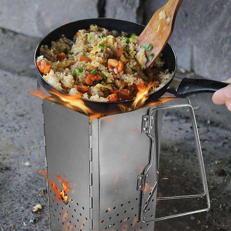 Foldable Bbq Grills Thick Stainless Steel Barbecue Stove Outdoor Garden Charcoal Barbeque Party Cook