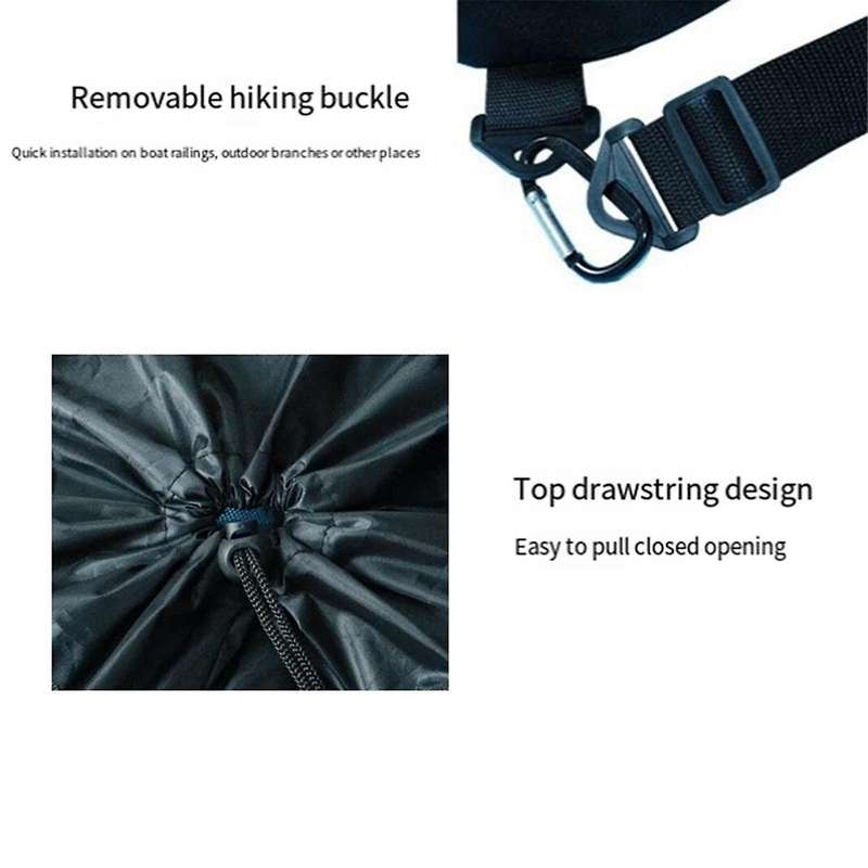 Foldable Outdoor Mesh Boat Trash Bags Drawstring Reusable Boat Trash Cans Ring Mesh Trash Bags