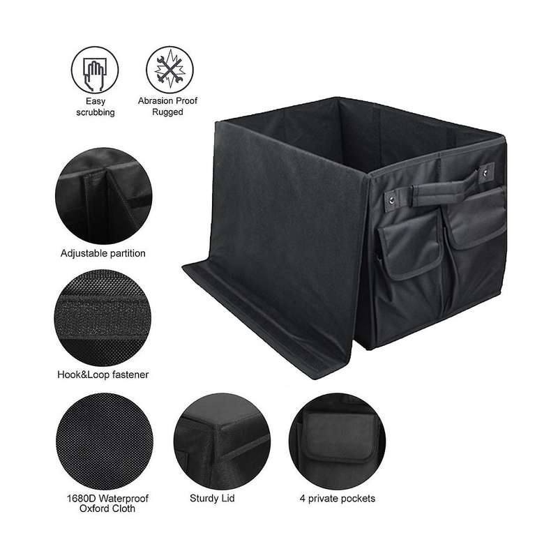 Foldable Organizer,Portable Holder Bag Car Trunk Cargo Storage Box for Table and Car Nursery Essenti