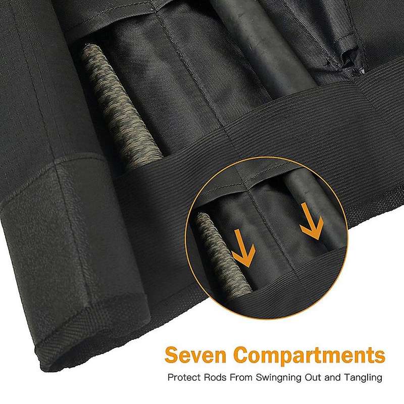 Foldable Fishing Rod Bag Fishing Pole Storage Case Organizer Bag Handbag Backpack for Carp Fishing,K