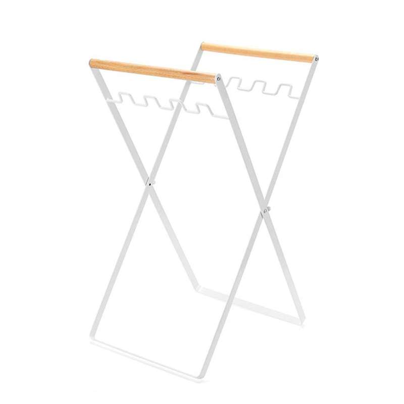 Foldable Plastic Garbage Bag Rack Outdoor Camping Garbage Metal Rack