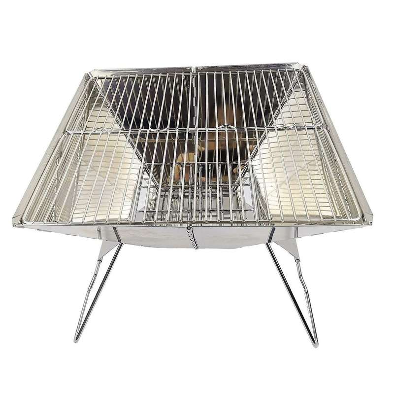 Foldable Portable Stainless Steel Charcoal BBQ Grill with Carry Bag for Outdoor Camping