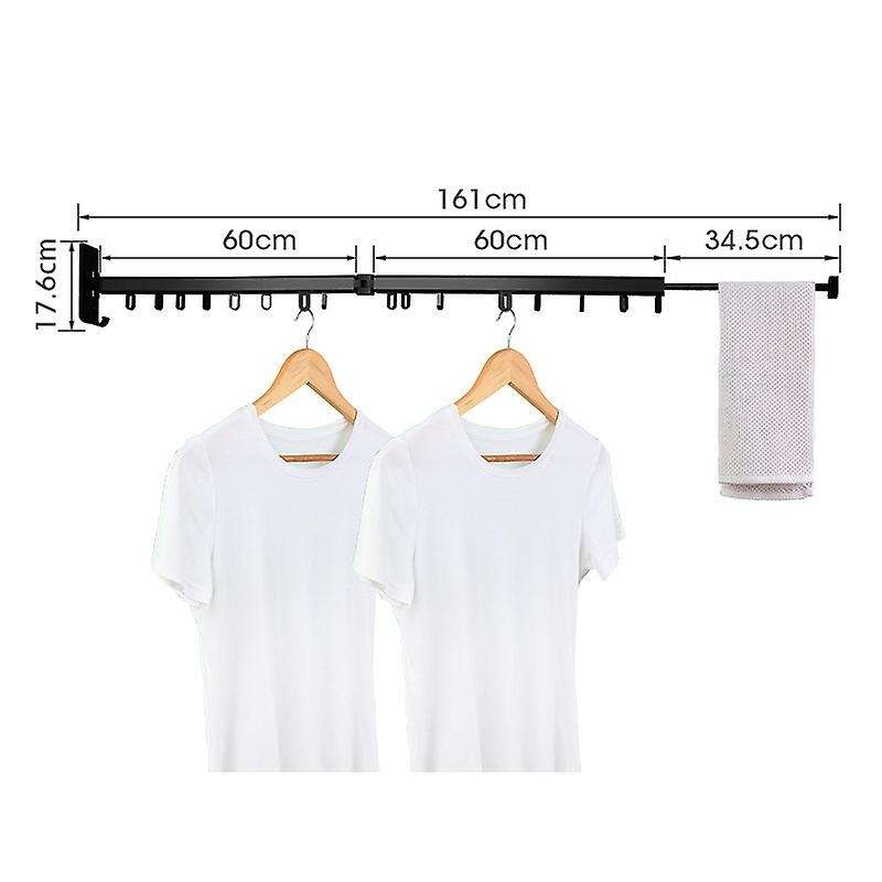 Foldable Wall Hanging Clothes Drying Rack Indoor Balcony Retractable Clothes Hanger Towels Clothes O